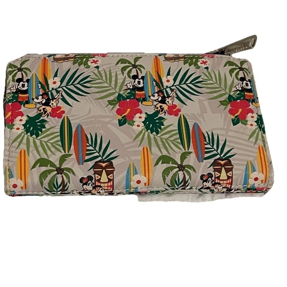 Loungefly x Disney Tropical Mickey/Minnie Mouse Wallet - Picture 3 of 7